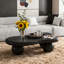 Table basse de 40 pouces en forme de nuage avec 3 pieds sphériques pour le salon, noir-1391243302-1391243307