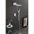 Shower System For Bath - Waterfall Rainfall Head With Handheld, Wall Mounted, Brass White Faucet Mounted And Handheld
