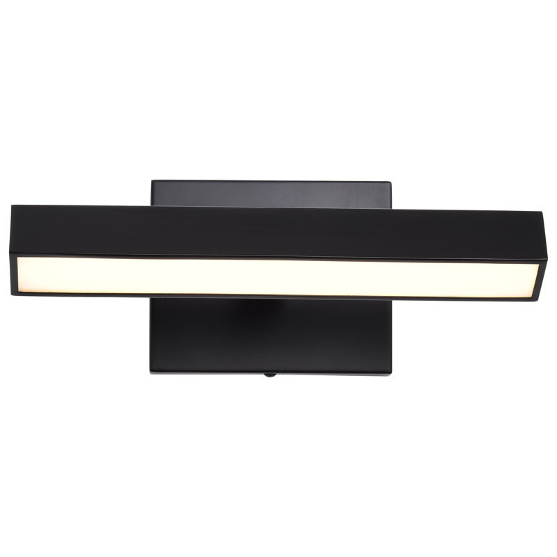 Mila - lumière de photo DEL sélectionnable - lentille en acrylique, H 4,7 po x l 12,2 po x P 7,1 po, Noir, 960 lumens
