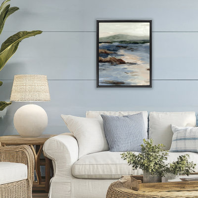 Cadre flottant Crashing Tides Seascape, design par Jacob Q