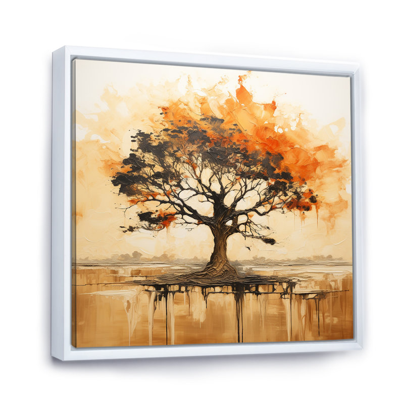 Arbre sauvage d'Afrique, art mural 3, Blanc, H 16 po x l 16 po