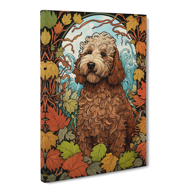 Labradoodle Nouveau - Wrapped Canvas, 60cm H x 40cm W x 3cm D