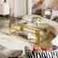 Table basse moderne en verre transparent-838034836