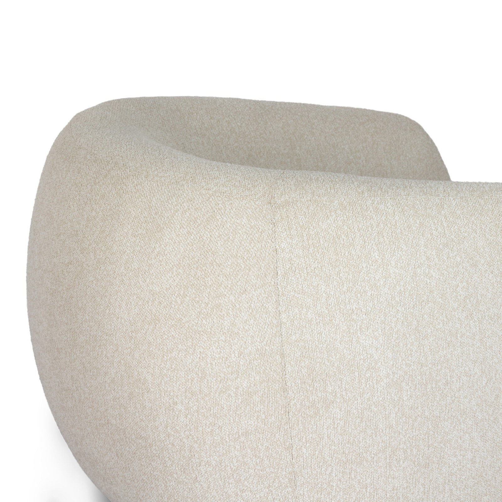 Emme Boucle Upholstered Patio Swivel Chair
