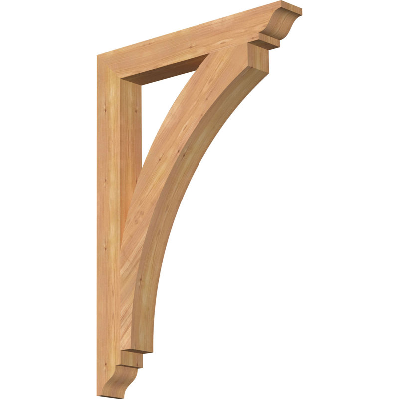 Thorton Traditional Bracket, Western Red Cedar (Smooth), 38"H x 3.5"W x 26"D