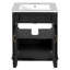 Meuble-lavabo moderne avec lavabo supérieur, armoire de rangement moderne avec 2 portes à fermeture douce et tablette réglable-128972933