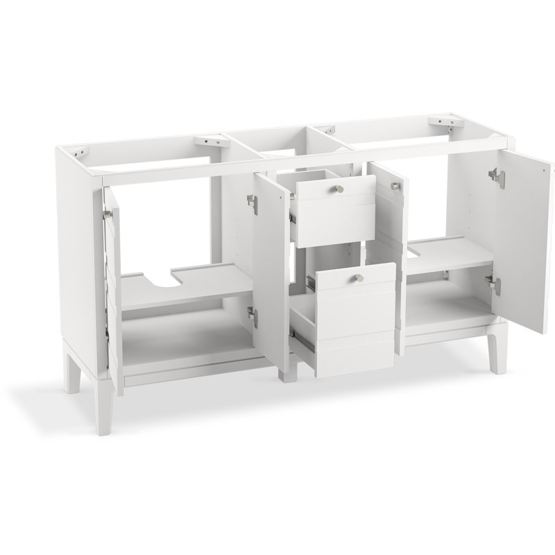 Helst 60-In Bathroom Vanity Set, White
