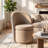 Swivel Barrel Chair Boucle Upholstered Accent Chair With High Back-451776876