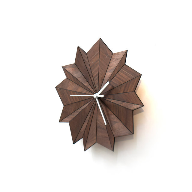 Wanduhr Origami