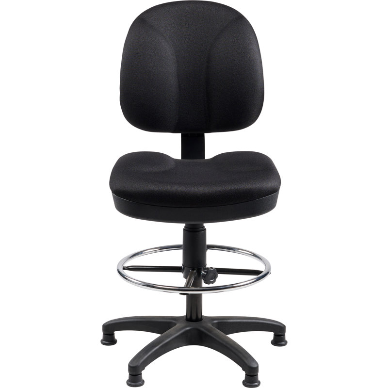 Backed Adjustable Height Ergonomic Industrial Stool