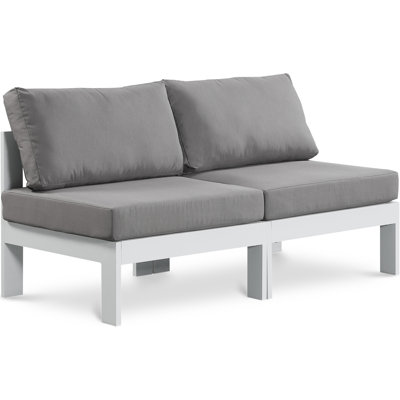 Kylis 60'' Wide Aluminum Loveseat with Cushions