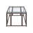 Metal Frame Coffee Table with Glass Top-1767844384