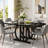 63" Modern Black Dining Table with Minimalist Design