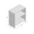 Candice 22 in. W Rectangular Clear Acrylic 2 Tier Etagere Bookcase, Clear