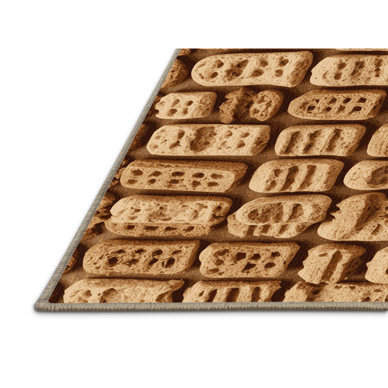  Tapis lavable Biscotti Desserts, Rectangulaire 2 pi x 3 pi