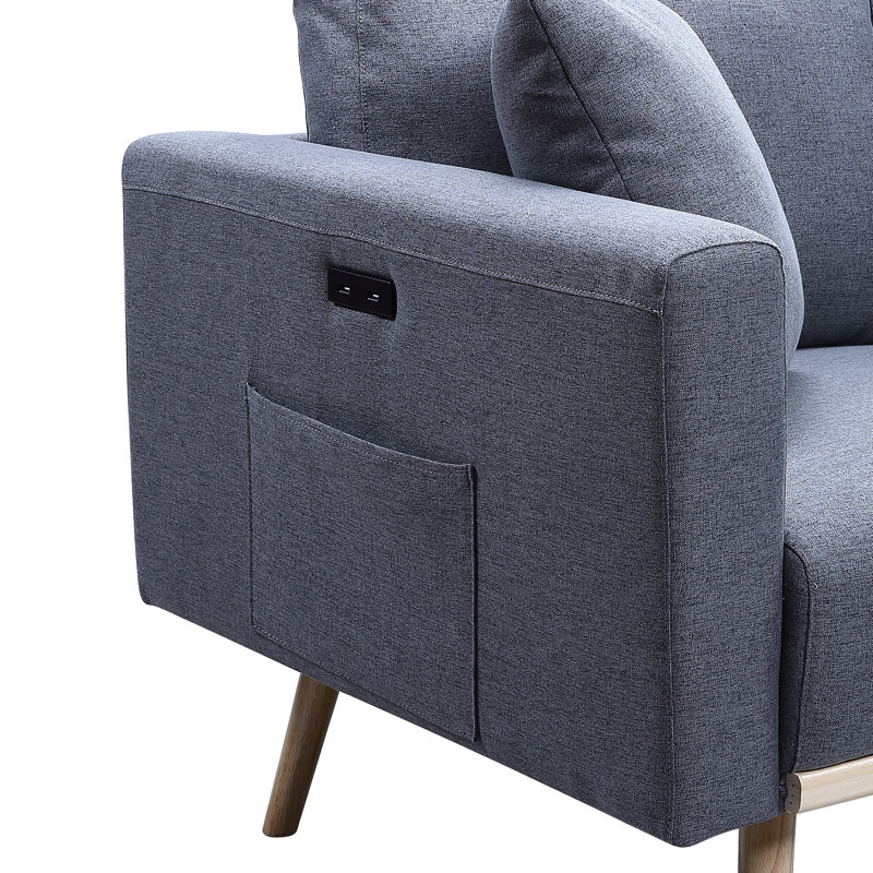 Abdulkadyr Upholstered Armchair, Dark Gray