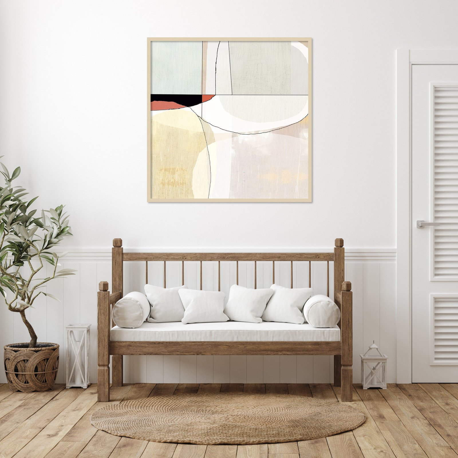 Flagler "Beholder III" Print by Sisa Jasper, 41" H x 41" W, Brown