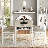  5-Piece Dining Table Set For 4 With Storage Rack, Farmhouse Wood Kitchen Table & Chairs Set With Metal Frame, Dining Room Table With 4 Curved Chairs For Breakfast Nook, Apartment-1034304590
