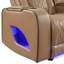 Fauteuil inclinable de style moderne Fortuner en bois et massage inclus - caramel