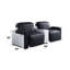 Fauteuil inclinable électrique Misezon en cuir fleur et aluminium (assemblé)