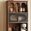 Vitrines en bois massif brun noisette