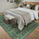 Tapis vert lavable Ladonya avec envers antidérapant