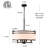 6- Light Dimmable Modern Farmhouse Drum Chandelier with Round Linen Shade-772809982