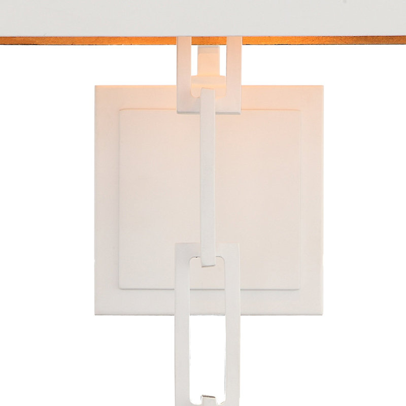 Arnlaug Steel Armed Sconce, White/Gold