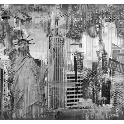 Art for the Home NYC Cityscape Monochrome 2.8m x 3m Wall Mural
