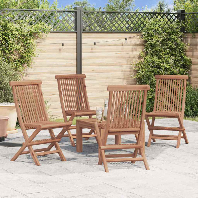 Chaise d'appoint de patio pliante en teck