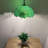 Colorado Tiffany Pendant Lights Fixture Green Stained Glass Leaves LED Bulbs Included 16”W*16”D*75”H
