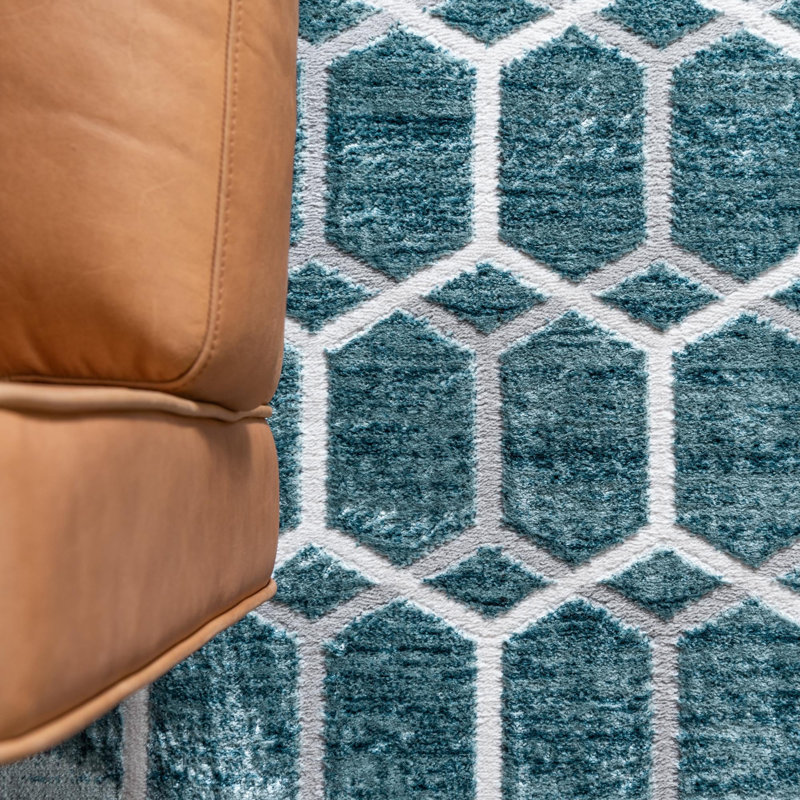 Eshin Geometric Indoor Rug, Square 7'