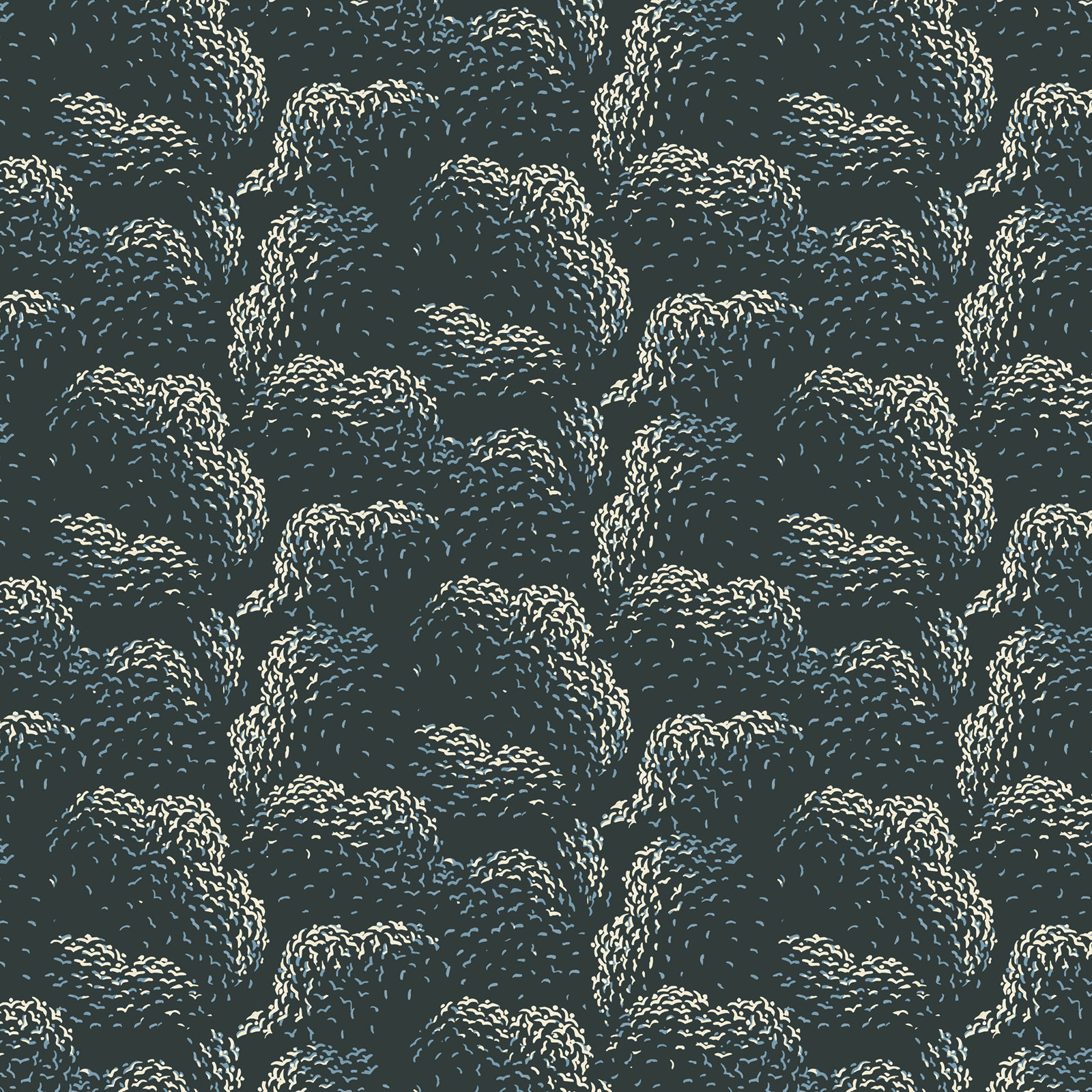 Revel Mid-Century Abstract Peel & Stick Wallpaper, Night Cloud, Self-adhesive
