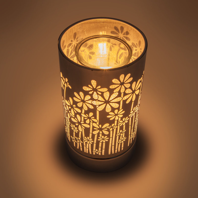 Lampe tactile / brûleur à mazout / chauffe-cire 7 po Earmel - Jardin argenté