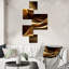 Décoration murale moderne en métal doré - Modern Waves