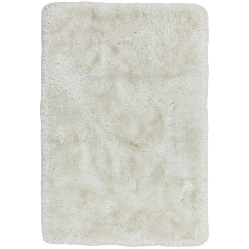 Plush Deep Pile Shaggy White Rug, Rectangle 200 x 300cm