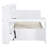 Twin Size Wooden Daybed With 3 Drawers, USB Ports and desk , White-922084841-922084840