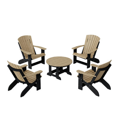 Ensemble de conversation de chaise Adirondack 5 pièces Heritage