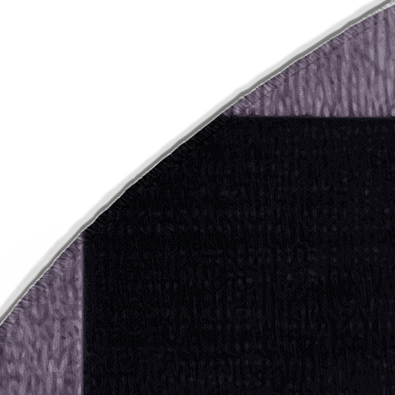 Tapis d'intérieur et d'extérieur à carreaux gris, Rond 5 pi