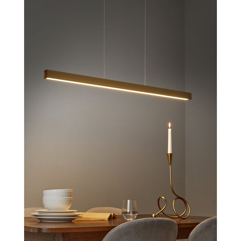 LED Pendant Lamp ARENAS With Remote, Gold
