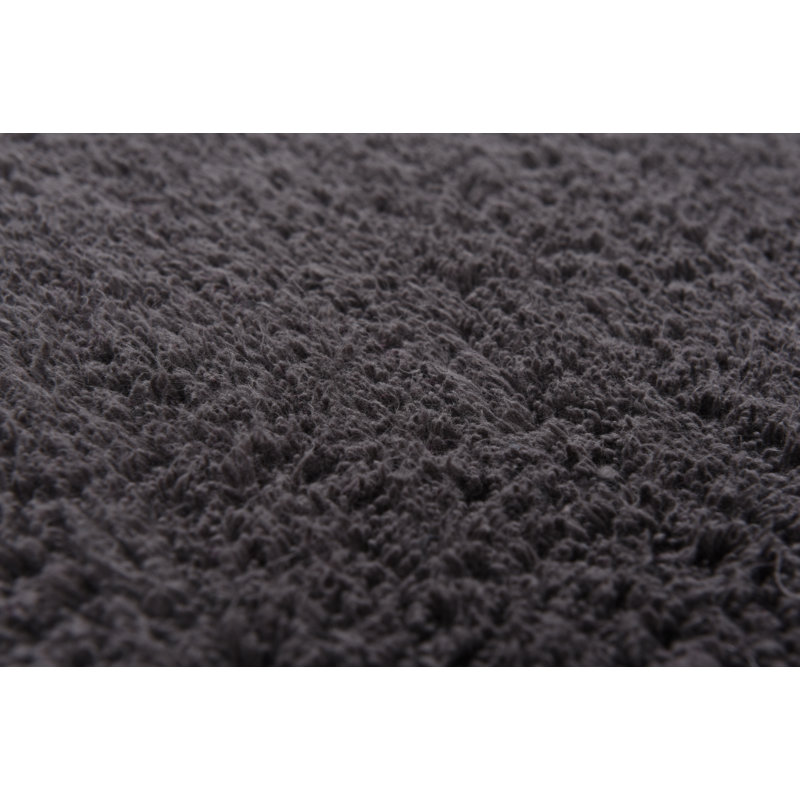Cotton Bath Rug, Anthracite, Rectangular 60 x 100cm