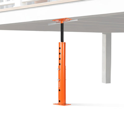Heavy Duty Adjustable House Floor Jack – 18,000 lbs Capacity – Carbon Steel Joist Beam Support – 19"-36" Height Range – Basement Leveling and Lifting – Orange Red, 19-36in