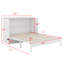 Lit escamotable double, lit escamotable double en bois avec grands tiroirs-2117535954