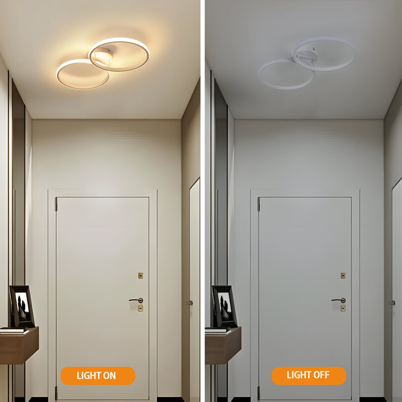 Aarondeep 2-Light 55Cm Ceiling Light, 4000K, White