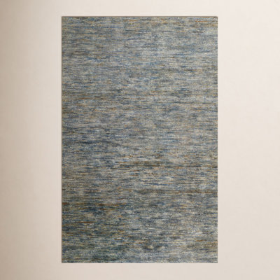 Cecily Blue Hand-Knotted Abstract Cotton Rug