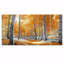 «Autumn Birch Trees Forest Path Panorama II», ensemble d'art mural forêt-247665704