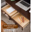 Bureau d'écriture en bois massif de style traditionnel avec pieds tournés-129220398