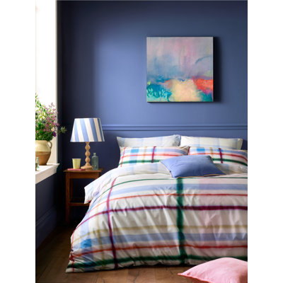 Bluebellgray Cotton Chequered Duvet Cover Set