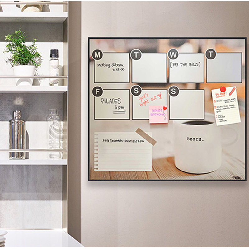 Coffee Break Magnetic Wall Mounted Dry Erase Board