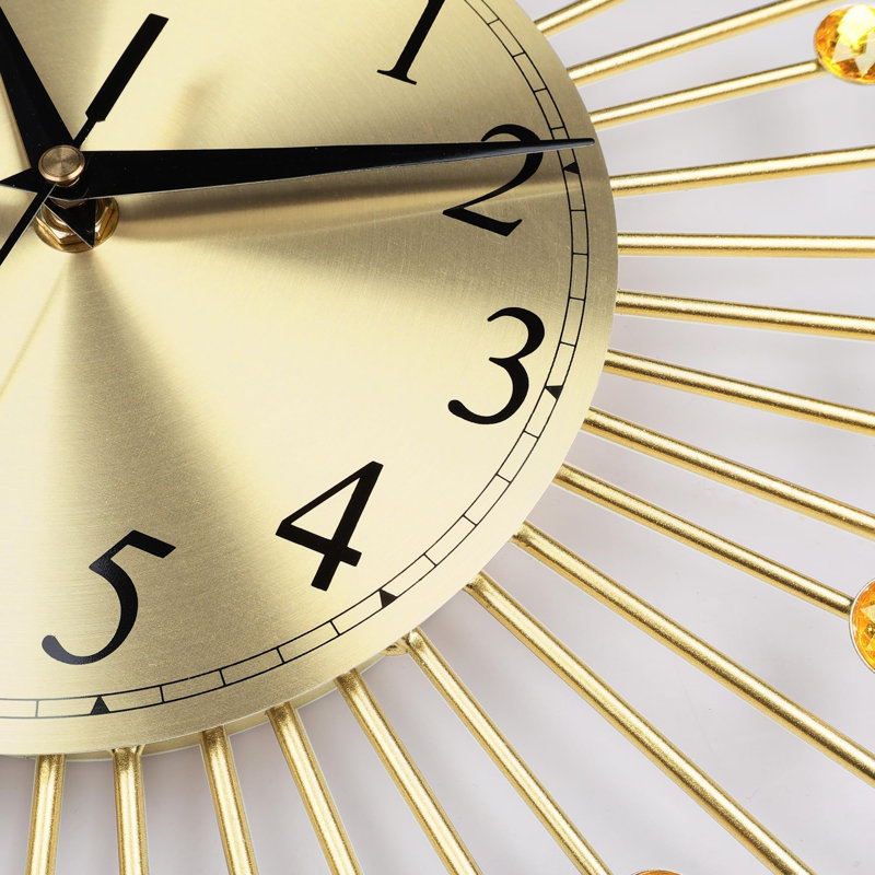 Benney Metal Wall Clock, Gold
